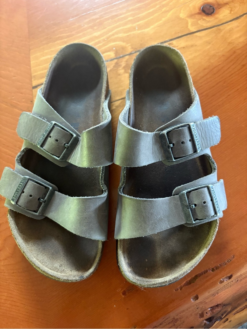 Birkenstocks, women’s gray